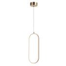 Luminária De Teto Pendente Oval Minimalista Sala Quarto Cabeceira Lavabo 15W Luz 3000K Bivolt