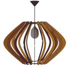 Luminária de Teto Pendente Parentesis MDF Bivolt 110V 220V Marrom Lenobre Luminária de Teto Pendente Parentesis MDF Bivolt 110V 220V Marrom Lenobre