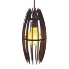 Luminária de Teto Pendente Turquesa MDF Bivolt 100W Marrom Lenobre
