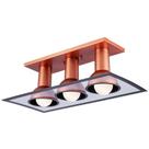 Luminária de Teto Plafon de Sobrepor Cobre p/ 03 Lâmpadas E27 Vidro Bivolt Luminária de Teto Plafon de Sobrepor Cobre p/ 03 Lâmpadas E27 Vidro Bivolt