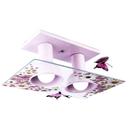 Luminária de Teto Plafon Infantil Floral Decoração Quarto Infantil Bebê Menina 2 Lâmpadas E27 Bivolt