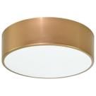 Luminária De Teto Plafon Redondo Sobrepor Dourado 40W Painel Slim 25cm 2 Lâmpadas E27 Led Bivolt 110V 220V Para Sala Quarto Corredor Banheiro Lavabo