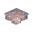 Luminária de Teto Plafon Sobrepor Cristal Legítimo Cake Quadrado 40CM Quarto Sala Bivolt