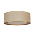 Luminária de Teto Plafon Trama Cúpula Dupla Cru 50x16