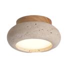 Luminária De Teto Redonda De Travertino Cremoso Para Varanda, Corredor, Estilo Meio Século