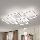 Luminária de Teto Shine LUEST LED Quadrada com 6 Anéis, Dimerizável