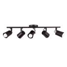 Luminária de Teto Spot Trilho Direcionável Fokus 5 Lâmpadas E27 Moderno Bivolt