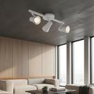Luminária de Teto Spot Trilho Triplo 3 Lâmpadas Direcionável Para Quarto Sala Cozinha Praia Litoral E27 Octa Bivolt Luminária de Teto Spot Trilho Triplo 3 Lâmpadas Direcionável Para Quarto Sala Cozinha Praia Litoral E27 Octa Bivolt