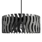 Luminária de Teto Tipo Pendente Senna Onda em MDF Preto Bivolt 110V-220V 100W Lenobre
