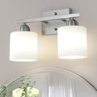 Luminária de vaidade Mecgirn 2-Light em aço inoxidável 110V Luminária de vaidade Mecgirn 2-Light em aço inoxidável 110V