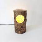 Luminaria Decorativa Abajur Madeira rustica 30 cm Alta Qualidade