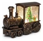 Luminária Decorativa Com Led A Pilha Locomotiva Trem Natal