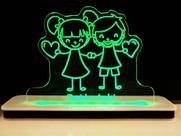 Luminária Decorativa com LED Casal Desenho 01 Luminária Decorativa com LED Casal Desenho 01