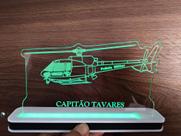 Luminária Decorativa com LED Esquilo Águia Polícia Militar