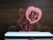 Luminária Decorativa com LED Leão
