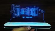 Luminária Decorativa com LED Motor Avião 02