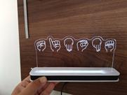 Luminária Decorativa com LED Nome em Libras