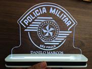 Luminária Decorativa com LED Polícia Militar SP