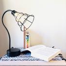 Luminária Decorativa Industrial Preta com Lâmpada Led 35cm