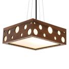 Luminária Decorativa Madeira Pendente Mariscal Quad 45cm
