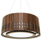 Luminária Decorativa Madeira Pendente Redondo Arpoador 60cm