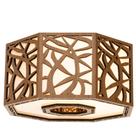 Luminária Decorativa Madeira Plafon Copacabana Octa 25cm