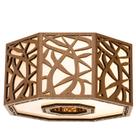Luminária Decorativa Madeira Plafon Copacabana Octa 45cm