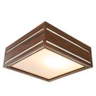 Luminária Decorativa Madeira Plafon Ilhota Mirror 30cm