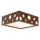 Luminária Decorativa Madeira Plafon Mariscal Quad 40cm