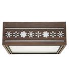 Luminária Decorativa Madeira Plafon Porto Belo Quad 30cm