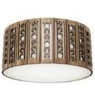 Luminária Decorativa Madeira Plafon Porto Belo Red 35cm