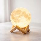 Luminária Decorativa Mini Lua Cheia 3D Luz Led Amarela