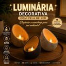 Luminária Decorativa Moderna com Vela de LED Inclusa Decoração Aconchegante