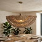 Luminária Decorativa Pendente Multiuso Em Fibra Natural Redonda Rústica Luminária Decorativa Pendente Multiuso Em Fibra Natural Redonda Rústica