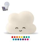 Luminária DecorFun Nuvem Infantil com lâmpada LED RGB e controle remoto - Bivolt com fio
