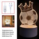 Luminária Efeito 3D LED 3 Cores Bola De Futebol EB61001