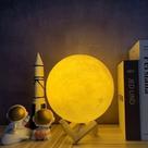Luminaria Elegante Decoração 3D Saturno Enfeite Portatil Iluminação TIPO:1 LUA