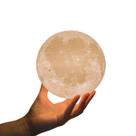 Luminária em Formato de Lua 3D Abajur Pequeno Luz Decoração