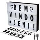 Luminária Embralumi Letreiro Led Light Box Led A4 96
