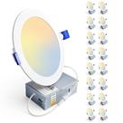 Luminária embutida LED de 6" Ensenior 12W 2700K-5000K regulável 120V Luminária embutida LED de 6" Ensenior 12W 2700K-5000K regulável 120V