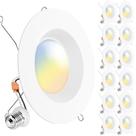 Luminária embutida LED Sunco 6" 1050LM regulável, pacote com 12