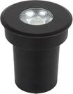 Luminaria embutido de solo led 3w preto 2700k 127/220v ip67