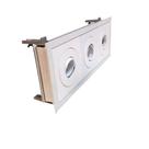 Luminária Embutir Triplo Square Modular 3 Dicroicas MR16 BMTX