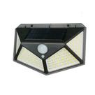 Luminária Energia Solar Cor Branco Quente 100 Led Sensor Presença 3 Funções Lampada