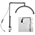 Luminaria Estetica Salao de Beleza Spa Arco Meia Lua 3 Tons Led Suporte Celular Mesa Limpeza de Pele Iluminaçao Ajustavel Funcional