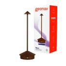 Luminária flare portátil com bateria recarregável marrom