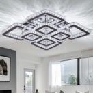 Luminária FRIXCHUR de LED Quadrada 20" Lustre de Cristal