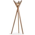 Luminária Fulô Ozki 153 cm (Altura) Madeira Eucalipto Cedro Corda Couro Reconstituído
