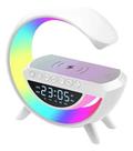 Luminária G Speaker Rgb Bluetooth Carregador Indução Relógio Cor da estrutura Branco