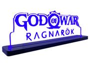 Luminária Gamer Geek God Of War Ragnarok - Acrílico LED Luminária Gamer Geek God Of War Ragnarok - Acrílico LED